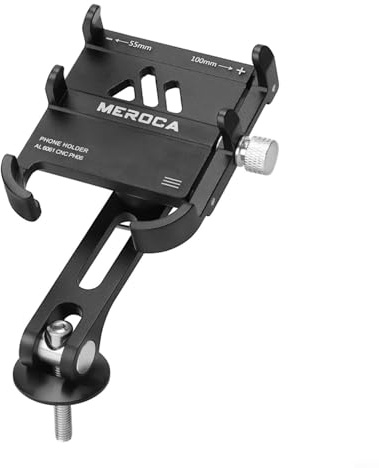 TONIXY Support de téléphone pour vélo, accessoires de vélo avec angle réglable de 270 ° et absorption des chocs pour la navigation sur le guidon, convient aux appareils de 55 à 100 mm de large (PH06)