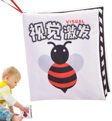 Libros de tela para bebés, libro suave para bebés,Libro de tela suave para bebés Libro de tela suave | Libros crujientes para 9 meses de edad, mejoran la capacidad de observación, la memoria y