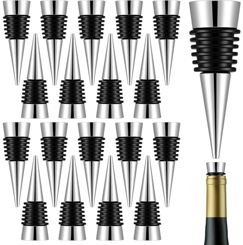 32 Pack Wine Stopper, Reusable Decorative Bottle Stoppers for Kitchen, Bar, Gifts, Holiday Party, Wedding