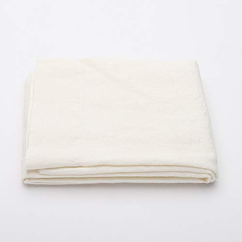 LinenMe Leinen Bettwäsche Aus Weiß 180x275 cm - Bettlaken ohne Gummizug - Leintuch 100% Leinen, Hergestellt in Litauen