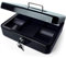 iGadgitz Home U7171 Geldkassette Abschließbar mit Münzeinsatz, Marktkassette, Cash Box, Geldzählkassette -Schwarz -12 (30cm)