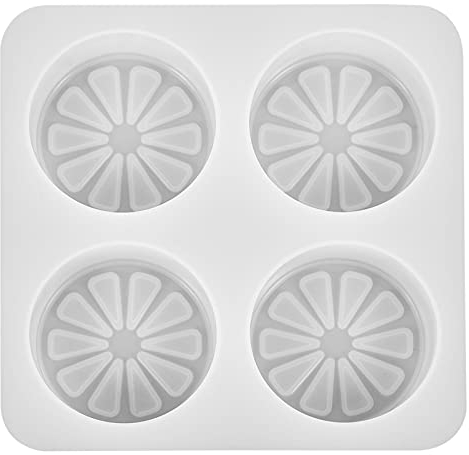 EXCEART Silikon Seife Form Zitrone Orange Fondant Mold Silikon Form Harz Kerze Obst Gete Kerze Fondant Kuchen Gelee für Handgemachte Seife Kuchen Schokolade Süßigkeiten