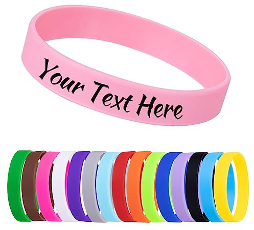 Bracelets personnalisés 1/10/30/50ct bracelets en silicone personnalisés graver bracelets en caoutchouc pour événements, soutien, mariage, motivation, sensibilisation, Optional, Caoutchouc Silicone