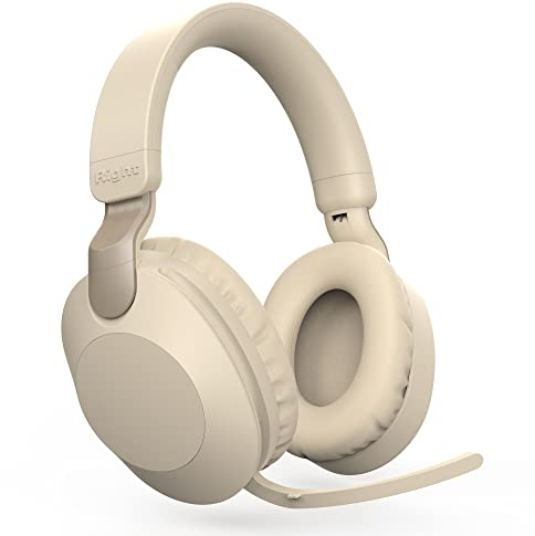 Wireless Gaming Headset mit Mikrofon kabellos Noise Cancelling Kopfhörer PC Headset mit Geräuschunterdrückung über Ohr Gaming Kopfhörer Over-Ear Kopfhörer Faltbare Headphones mit Freisprechfunktion