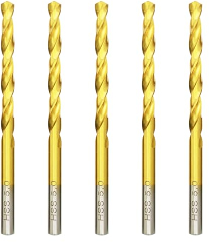 Forets à métaux HSS Titane Professional Forets à Métaux en Acier Inoxydable, Standard DIN 338