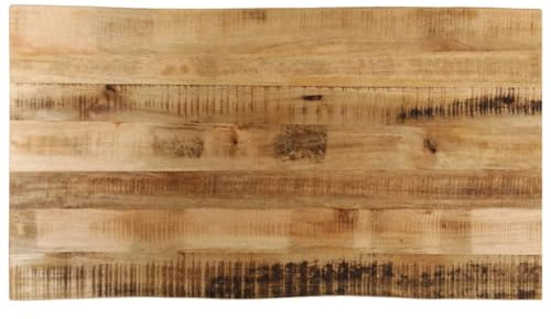vidaXL Tischplatte, Holzplatte für Tisch Esstisch Couchtisch, Massivholzplatte Baumkante, Ersatztischplatte, 120x60x2,5cm Raues Mango Massivholz
