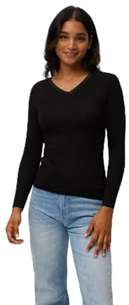 YSABEL MORA - Camiseta Térmica Control de Temperatura con Detalle de Encaje, Manga Larga, Ideal para Climas Fríos, Comodidad y Estilo, Ropa Interior Funcional Mujer.