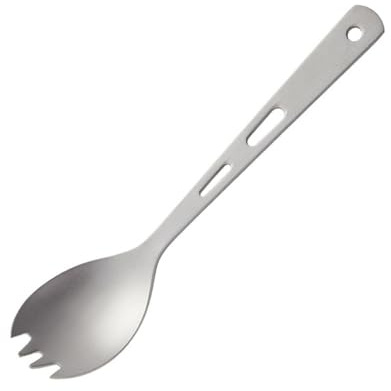 3en1 Couverts en Titane Multifonctions, Cuillère et Fourchette Portable, Ouvre-boîte Portable de Camping, Lavable au Lave-vaisselle, pour le Camping, la Randonnée, l'utilisation Quotidienne