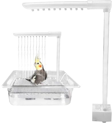 Bain Pour Oiseaux Avec Pompe À Eau Intégrée Accessoire De Douche Automatique Facile À Installer Pour Perroquets De Taille Moyenne, Tourterelles Alimentation USB, Utilisation En Cage, Intérieur