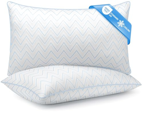 TESQ Oreiller 50x70 cm Lot de 2 Oreillers Moelleux et Respirants, Garnissage 70% 7D et 30% 1.33D Fibre Polyester, Confort et Soutien Équilibré, Adapté à Toutes Les Positions de Sommeil