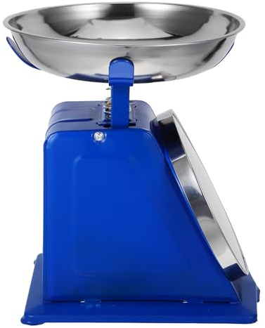 BESPORTBLE Báscula Mecánica de Cocina Vintage 10 Kg con Recipiente Desmontable de Acero Inoxidable Escala para Hornear y Preparación de Comidas Balanza Analógica Precisa para Vegetales y