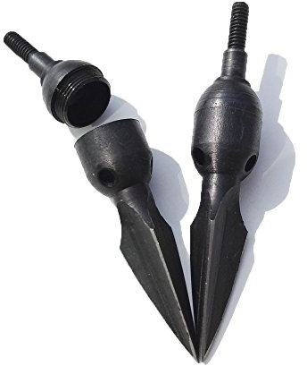 SHARROW 6 Stück Bogenschießen Jagd Pfeife Pfeilspitzen mit 3 Klingen Metall Stahl Pfeil Punkte Jagdspitzen Broadhead für Pfeile und Bogen