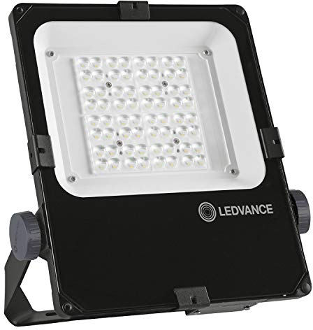 LEDVANCE Fluter LED: für Wand/Mast/Boden/Decke, FLOODLIGHT PERFORMANCE ASYM 55x110, 50 W, 220…240 V, Warm White, 3000 K, Gehäusematerial: Aluminium, IP66, 1-er-Pack