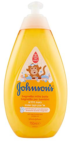 Johnson's Baby Mille Bolle - Gel de baño para bebés para una limpieza suave, gel de ducha para niños con fórmula No más lágrimas, gel de ducha sin jabón, alcohol ni colorantes, 750 ml