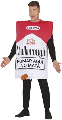 FIESTAS GUIRCA Paquete de Cigarrillos Divertidos Disfraz de Hombre - Despedida de Soltero Despedida de Soltero Disfraz de Hombre Talla L 52-54