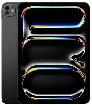 Apple iPad Pro 11'': Chip M4 Progettato per Apple Intelligence, display Ultra Retina XDR, 256GB, fotocamera da 12MP, Wi-Fi 6E + reti cellulari 5G, un giorno intero di batteria – Nero siderale