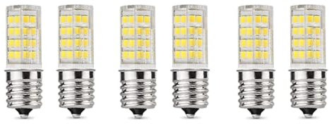Ohewiiuk 6Er-Pack Dimmbare 4-W-LED-E17-Mikrowellenlampe, Tageslicht 6000 K, 40-W-HalogenäQuivalentlicht, Keramik-E17-LED-Lampe