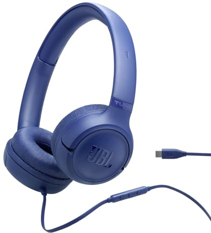 JBL Tune 530 Cuffie con Filo On Ear, Blu