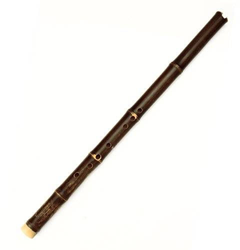 Dark Brown Vertical Bamboo Flute Chinese Musical Instrument Xiao in Key B-flat and G (Key b-flat)
