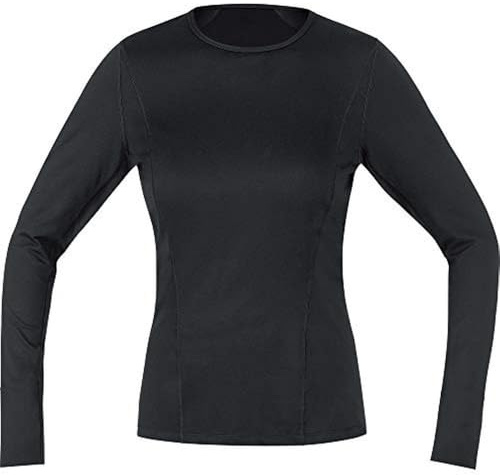 GOREWEAR M Women Base Layer Long Sleeve Shirt, Black, 40