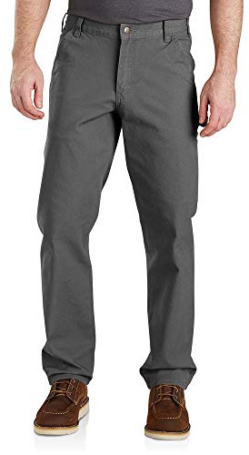 Carhartt Men's Relaxed Straight Rugged Flex Duck Dungaree, Gravel, W36 x L30