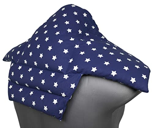 Comfort Neck Pillow – Stars Blue – Cherry Stone Cushion – Heat Cushion & Cold Cushion – 5 Chamber Back Shoulder Neck
