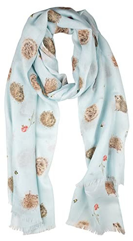 Wrendale Designs by Hannah Dale - Awakening Lightweight Hedgehog Scarf - 70cm by 190cm