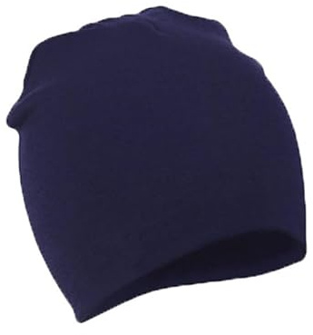 MAKFORT Berretto per bambini in morbido cotone per bambini, cappello per bambini e ragazze, Blu scuro, L