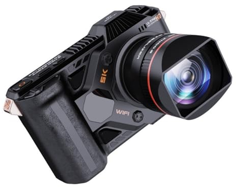 Sxhlseller 5K Digital Camera with 64GB SD Card 50X Digital Zoom WiFi 5G Infrared Night Vision Built-In Stabilization 16:9 Vlog Camera for Travel