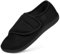 HOTUT Men's Memory Foam Slippers - Adjustable Orthopedic Extra Wide Shoes for Diabetic Feet, Sizes 5-6