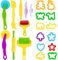 ﻿AMSNINK 21 Stück Knetwerkzeug Knete Zubehör, Knete Zubehör, Knetzubehör, Pädagogisches Spielzeug, Knete Zubehör Ausstechformen Küchenspielzeug, DIY Knetmasse, Geschenk-Set Für Jungen Und Mädchen
