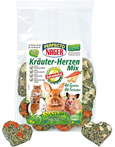 Perfecto Rodent Herb Hearts Mix Food for Rodents 8 x 8 Pieces 120 g