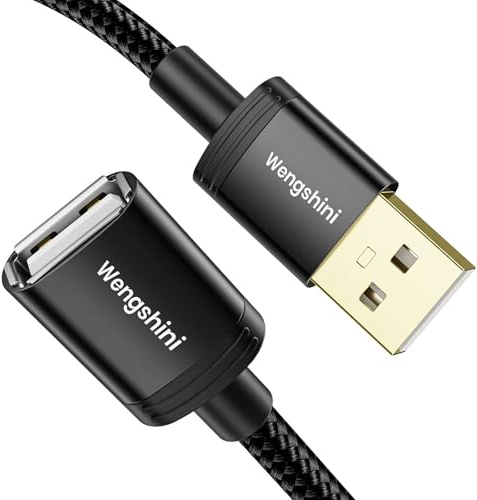 Wengshini USB Extension Cable 8M，Type A Male to A Female Extension Cable for Printer, Scanner, Camera, Keyboard, Card Reader, Hard Drive, USB Disk,Webcam
