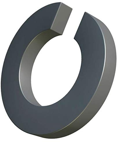 M6 Rondelles à ressort acier inox, bague fendue, rondelle frein acier inoxydable, rondelle à section carrée à simple bobine, bague d'étanchéité pour boulon/vis 6 mm DIN 127 A2 (lot de 50)