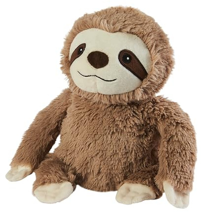 Warmies Sloth Plush Junior Size, Fully Microwavable and Weighted Cuddly Toy for Anxiety and Relaxation, Chill in The Freezer or Heat in Microwave, Soft Toy Heat Pad