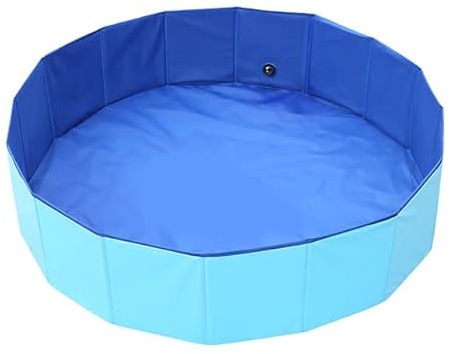 Queta Planschbecken für Hunde und Kinder PVC Hundepool für Große & Kleine Hunde Faltbare Hundebadewanne rutschfeste Schwimmbad für Hunde Swimmingpool Badewanne Wasserbecken für Hunde (120 x 30cm)