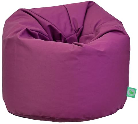 BeanLazy ® 100% Cotton Large Plum, Wine Aubergine Bean Bag Wtih Filling