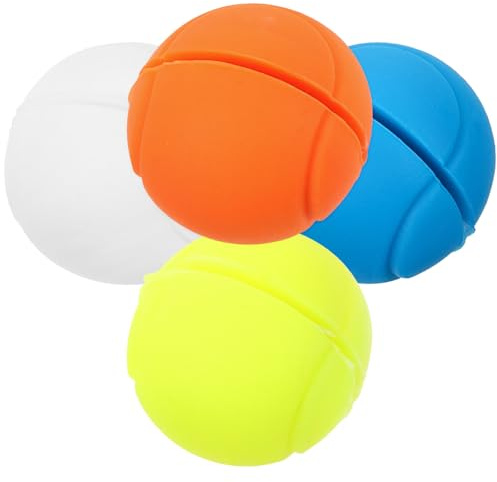 STOBAZA Amortisseurs de Vibrations pour Raquettes de Tennis 4 Pièces Multicolores en Plastique Élastique Accessoire Antichoc pour Tennis Réduisent Les Vibrations Lors du Jeu