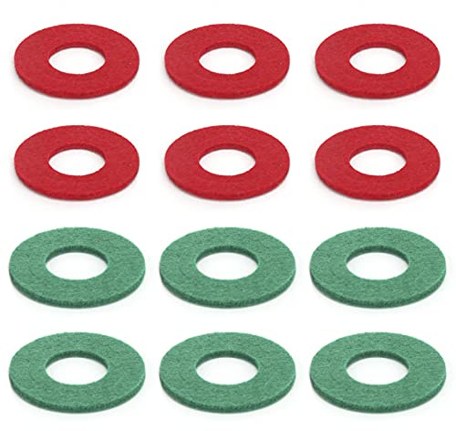 HELEVIA Rondelle Anticorrosion de Borne de Batterie, Rondelles de Borne de Batterie à Code Couleur, Protection Contre la Corrosion du Câble Rouge Vert, Tapis Universel de Pilier Latéral