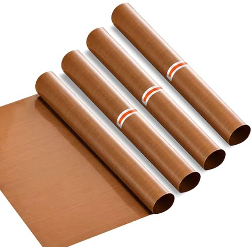 4 láminas permanentes para horno, 40 x 60 cm, grandes insertos para horno, resistentes al calor, de teflón, reutilizables, para horno eléctrico y de gas