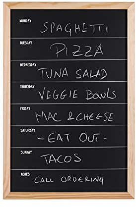 Bi-Office - Chalkboard Week Planner, 400 x 600 mm, Pine Frame