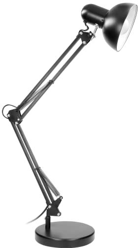 Virone Deon Lampara Escritorio 10 W para LED E27 (no incluye bombilla) Acero (negro)