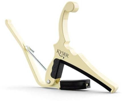 Fender x Kyser Quick-Change Electric Guitar Capo (Olympic White), KGEFOWA