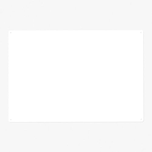 KalaMitica - Magnetische Wandtafel aus Stahl, Büro-Pinnwand für Magnete - Whiteboard beschreibbar 56 x 38 cm - Glänzend Weiß