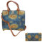 Elevanty Korktasche + Kork-Geldbörse, Umhängetasche aus Naturkork, Van Gogh-Stil + passende Geldbörse, Korken