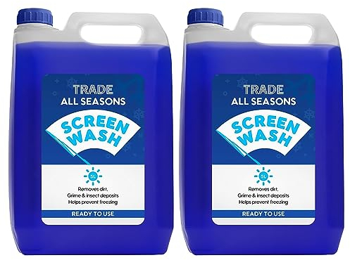 Trade High Power Ready Mixed Screen Wash For Cars- All Seasons Car Window Cleaner (Pack of 2)