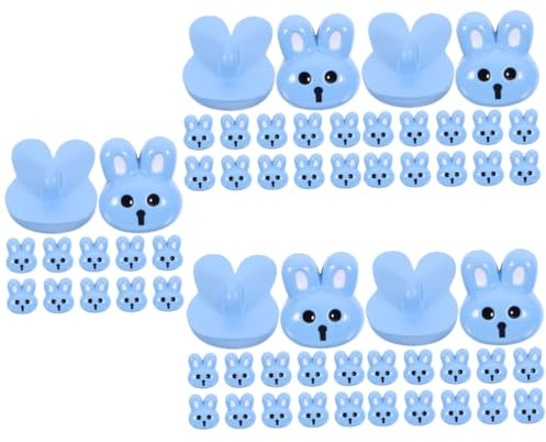 Tofficu 60pcs Bunny Modeling Buttons DIY Clothes Buttons Garment DIY for Crafts and Easter Decoration for Sewing Projects and Clothing