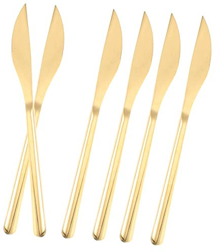 FELTECHELECTR 6 Pezzi Coltello in Acciaio Inossidabile Da Formaggio Bloccare Burro Di Kerrygold Cibo Dispenser Per Burro Fuso Da Sandwich Leggere Spatole Per Bottiglie Golden