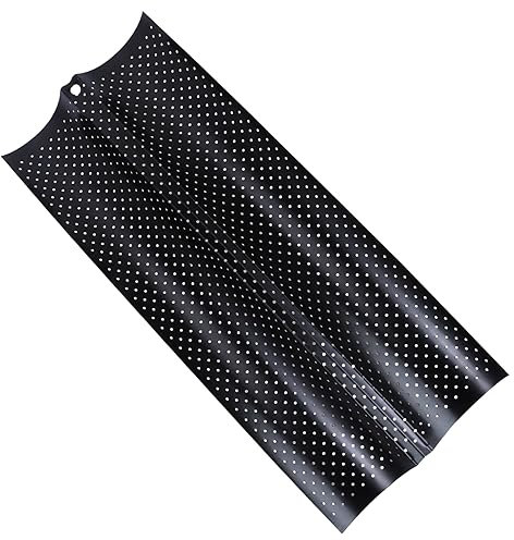 Cabilock Molde Para Hornear Baguettes Pequeño 2 Ranuras Negro, Bandeja De Palitos De Pan Forma Ondulada, Herramienta De Cocina Para Panadería Casera y Profesional