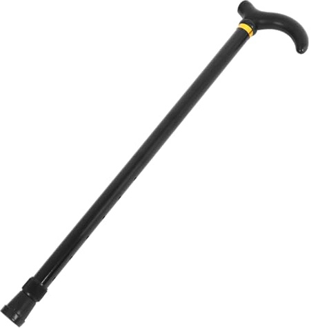 ERINGOGO Verstellbarer Aluminiumlegierungs Gehstock Leicht Zusammenklappbar Stabil für Senioren und Patienten Teleskop Spazierstock Balancehilfe Schwarz